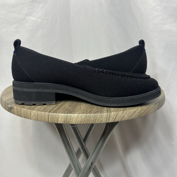 Rothys Lug Loafer Women’s Size 9.5 Merino Wool Round Toe Onyx Black - Picture 6 of 10